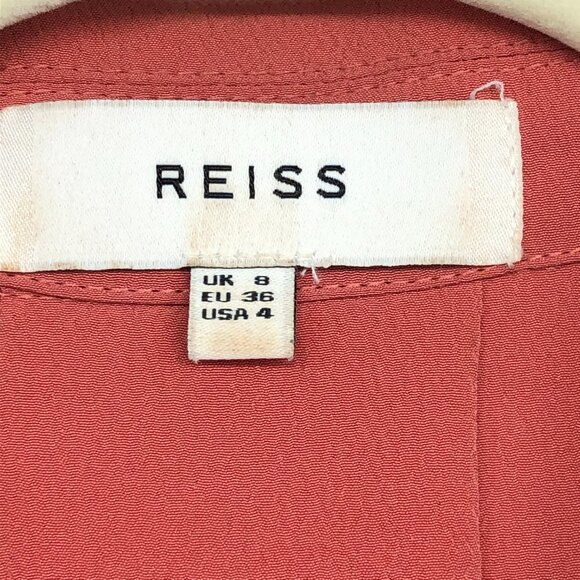 Reiss Arizona Utility Tie Shirt Dress in Dusty Rose Women's Size 4 - Picture 5 of 16
